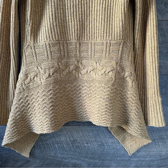 Anthropologie Birds On A Wire Yellow Wool Blend Knit Cardigan Sweater Small - Picture 5 of 8